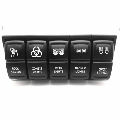 IP68 6 Gang Splashproof Rocker Switch Panel Auto Parts